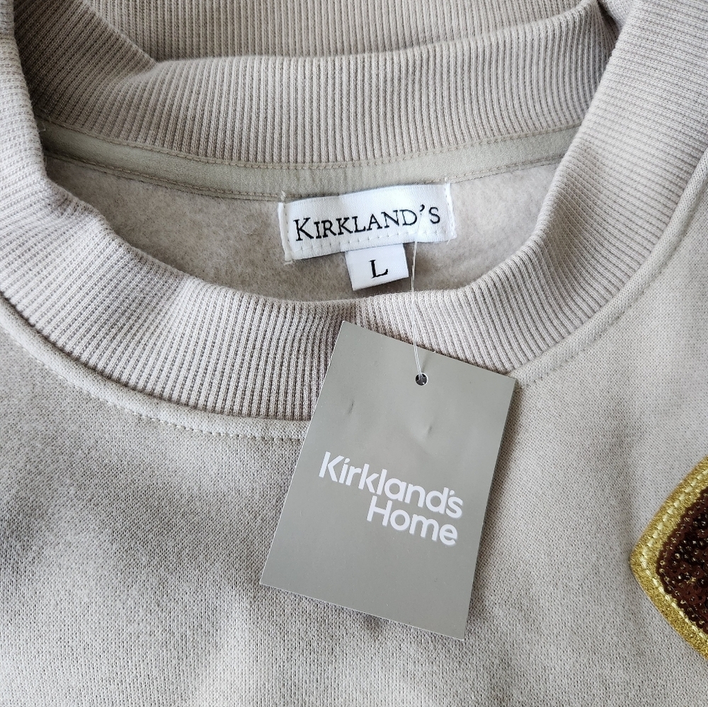 Kirklands Football Motif Sweater - Gray and Brown - Picture 7 of 9